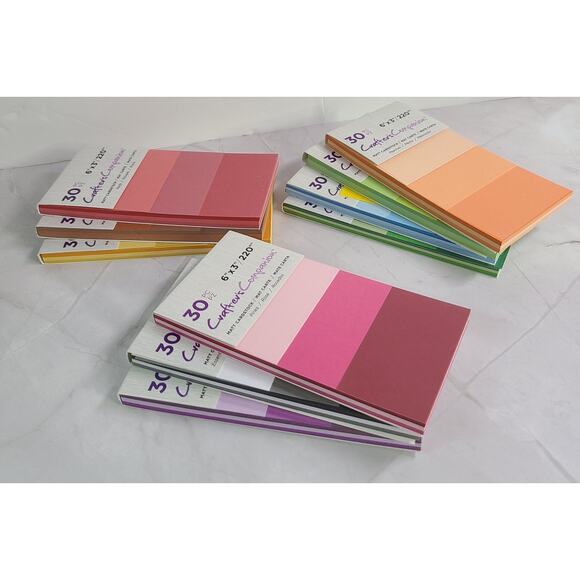 Crafters Companion Cardstock  Lot of 10 Packs - 3 x 6 Assorted Colors - Picture 14 of 15